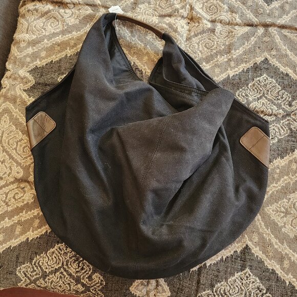 NWT Old Navy Black Textile Hobo Bag - Picture 1 of 16